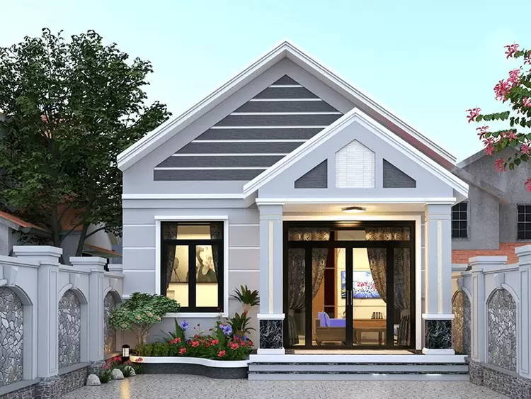 Mặt Tiền Của Mẫu Nhà Cấp 4 4X15M 2 Phòng Ngủ Hiện Đại Thường Được Thiết Kế Với Những Đường Nét Tinh Tế, Màu Sắc Trang Nhã