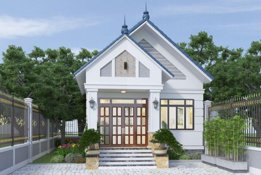 Mẫu Nhà Cấp 4 4X15M 2 Phòng Ngủ Với Tông Màu Trắng Chủ Đạo