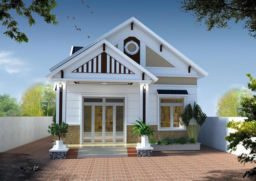 Mẫu Nhà Cấp 4 4X15M 2 Phòng Ngủ Với Tông Màu Trắng Chủ Đạo