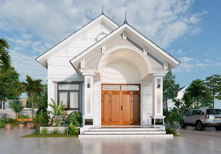 Mẫu Nhà Cấp 4 4X15M 2 Phòng Ngủ Với Tông Màu Trắng Chủ Đạo