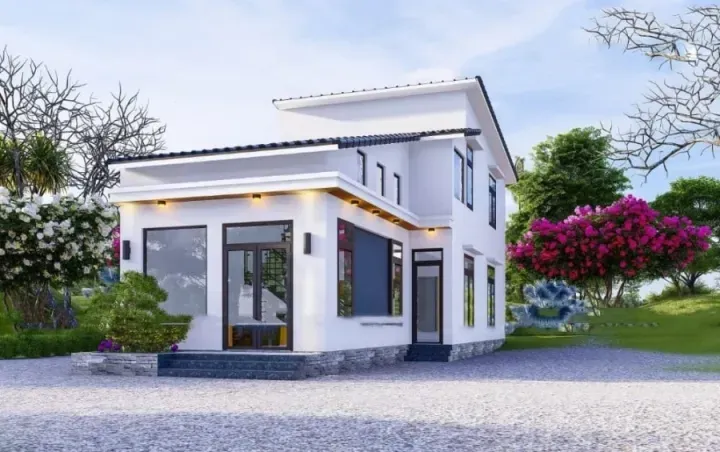 Mẫu Nhà Cấp 4 4X15M 2 Phòng Ngủ Với Tông Màu Trắng Chủ Đạo