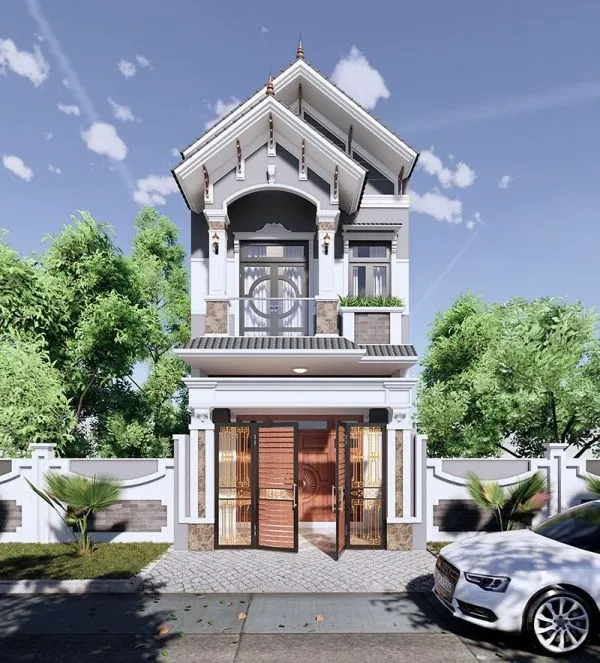 Mẫu Nhà Mái Thái 2 Tầng Tân Cổ Điển Hiện Đại Mẫu Nhà Mái Thái 2 Tầng Tân Cổ Điển Hiện Đại