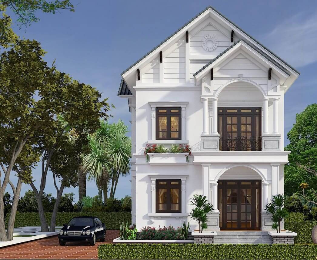 Mẫu Nhà Mái Thái 2 Tầng Tân Cổ Điển Hiện Đại Mẫu Nhà Mái Thái 2 Tầng Tân Cổ Điển Hiện Đại