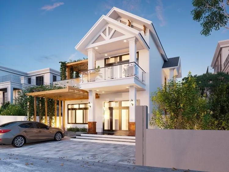 Mẫu Nhà Mái Thái 2 Tầng Tân Cổ Điển Hiện Đại Mẫu Nhà Mái Thái 2 Tầng Tân Cổ Điển Hiện Đại
