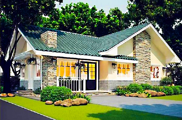 Mẫu Nhà Ngang 10M Cấp 4 Với Sân Vườn Rộng Rãi