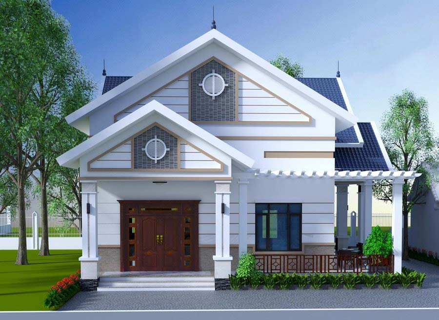 Mẫu Nhà Ngang 10M Cấp 4 Có Gác Lửng