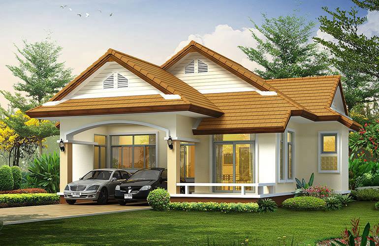 Mẫu Nhà Ngang 10M Cấp 4 Có Gác Lửng