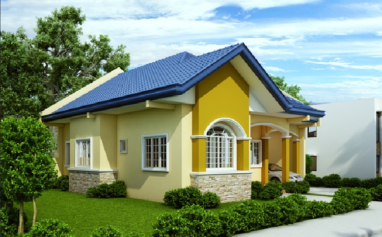 Mẫu Nhà Cấp 4 Chữ L 2 Phòng Ngủ Nông Thôn