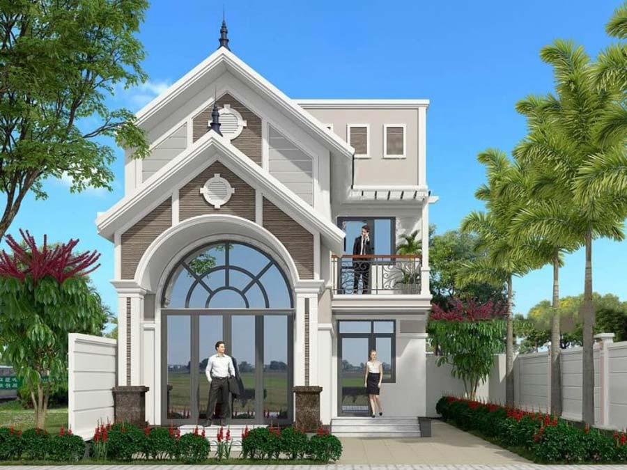 Mẫu Nhà Cấp 4 Chữ L 2 Phòng Ngủ Hiện Đại Với Mái Thái