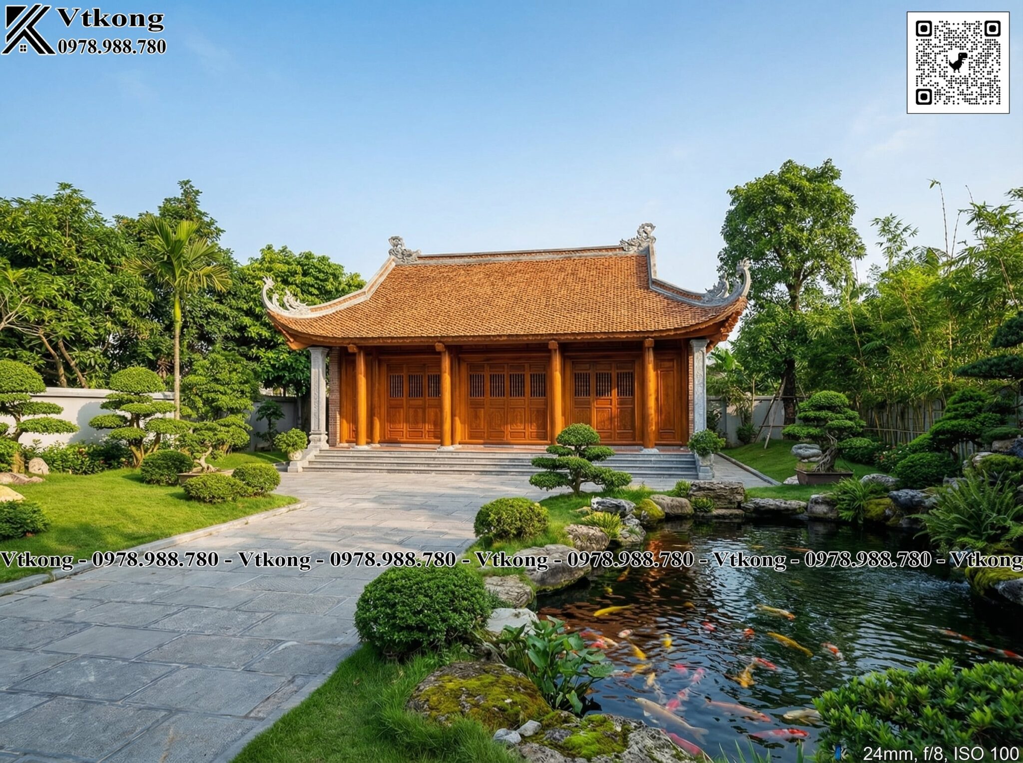 Mẫu nhà thờ bê tông giả gỗ rẻ đẹp - Vtkong