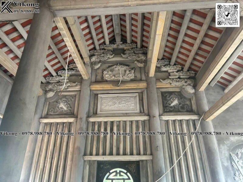 Bức Thuận Nhà Thờ Họ Bê Tông Giả Gỗ Buc Thuan Nha Tho Ho