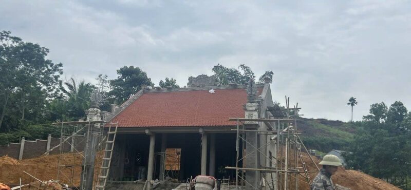 Nhà Thờ Họ 3 Gian Bê Tông Giả Gỗ Tại Phú Thọ Nha Tho Ho 3 Gian Be Tong Gia Go Tai Phu Tho
