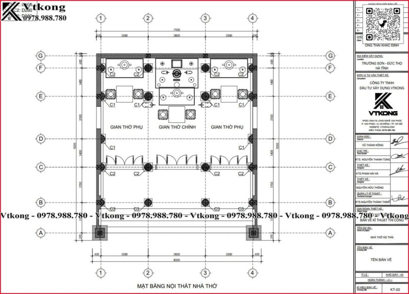Mặt Bằng Nhà Thờ Họ 3 Gian 8X7.2M Mat Bang Nha Tho Ho 3 Gian 8X7.2M