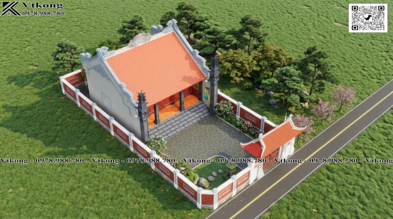 Phối Cảnh Tổng Thể Của Công Trình Nhà Thờ Họ 3 Gian 2 Mái Nth95 Phoi Canh Tong The Cua Cong Trinh Nha Tho Ho 3 Gian 2 Mai Nth95
