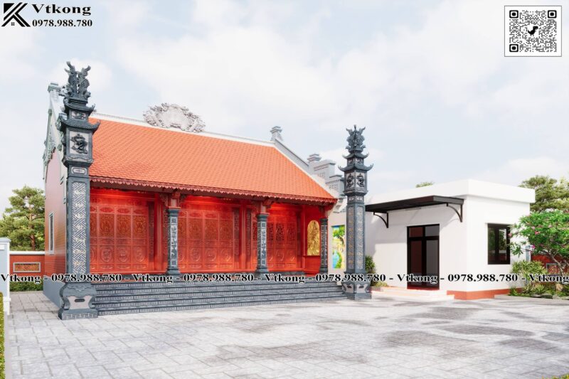 Nhà Thờ 3 Gian 2 Mái 9.3X7.5M Nth96 Nha Tho 3 Gian 2 Mai 9.3X7.5M Nth96