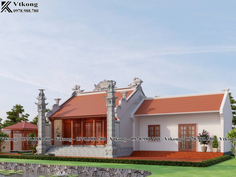 Nhà Thờ 3 Gian 8X7M Kết Hợp Nhà Ở Phụ Nha Tho 3 Gian 8X7M Ket Hop Nha O Phu Nth98