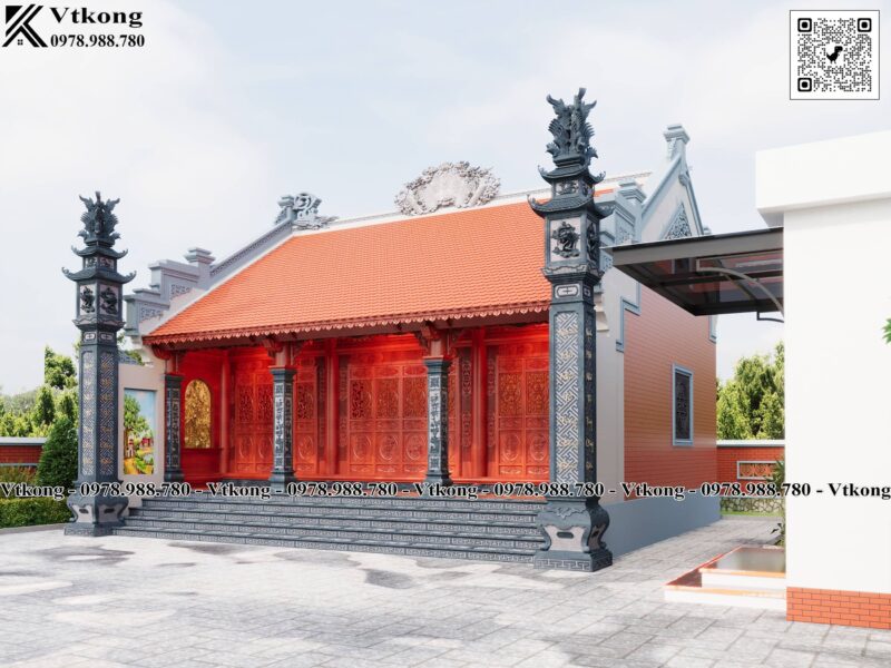 Nhà Thờ 3 Gian Kết Hợp Nhà Ngang 9.3X7.5M Nth96 Nha Tho Ho 3 Gian Ket Hop Nha Ngang 9.3X7.5M Nth96
