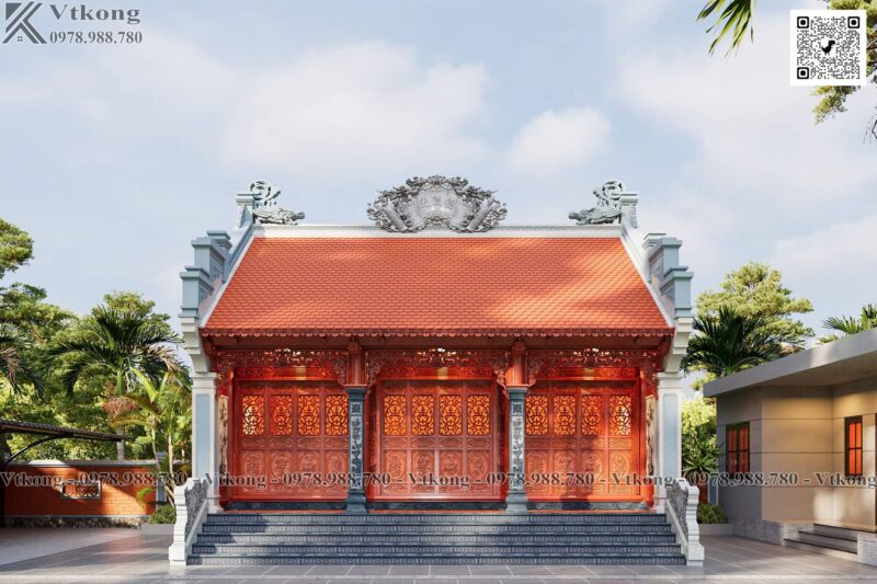 Nhà Thờ Họ 3 Gian Không Có Cột Lửa Nha Tho Ho 3 Gian Khong Co Cot Lua Nth99