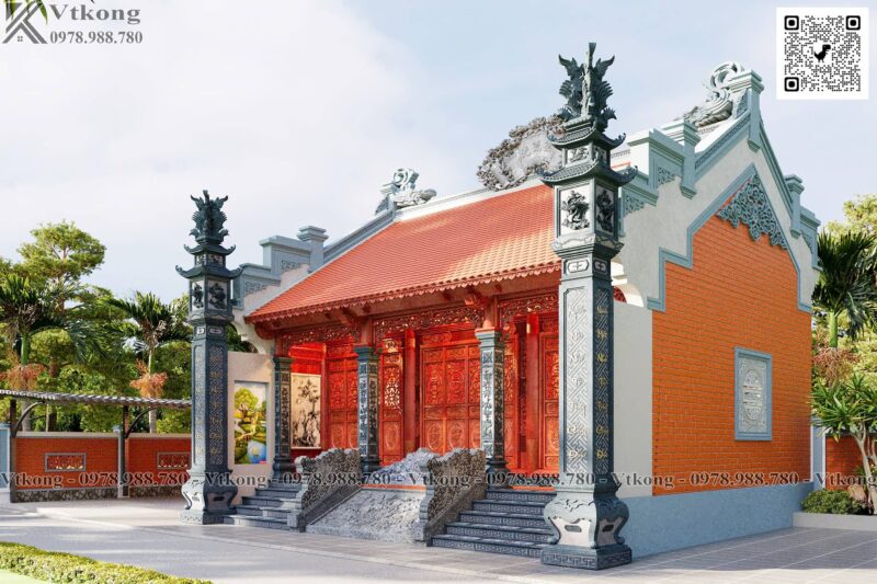 Phương Án 2 Nhà Thờ 3 Gian Có Cột Lửa Phuong An 2 Nha Tho 3 Gian Co Cot Lua Nth99